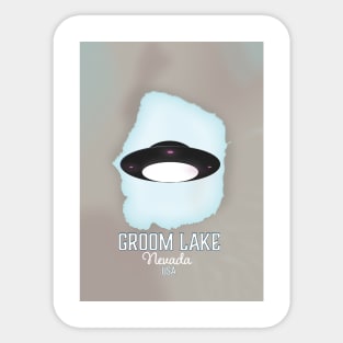 Groom Lake Nevada Map Sticker